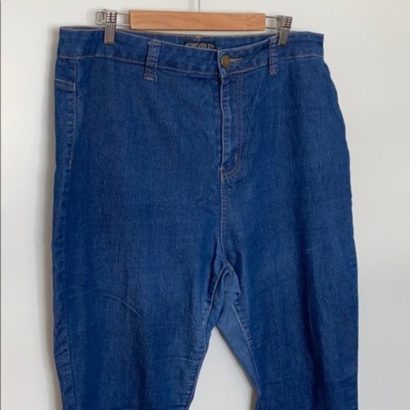 Forever21 medium wash high rise skinny jeans 20 - Picture 8 of 9